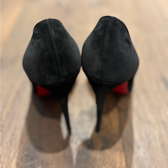 Christian Louboutin Iriza 100 Black Suede Heels 36 - Picture 5 of 9